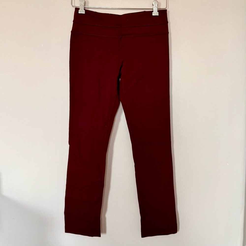 Lululemon Dark Red burgundy women leggings size 6